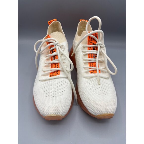 Steve Madden Cello White Orange Knit Sneakers Wedge Sole Womens Size 9 M - Picture 2 of 8